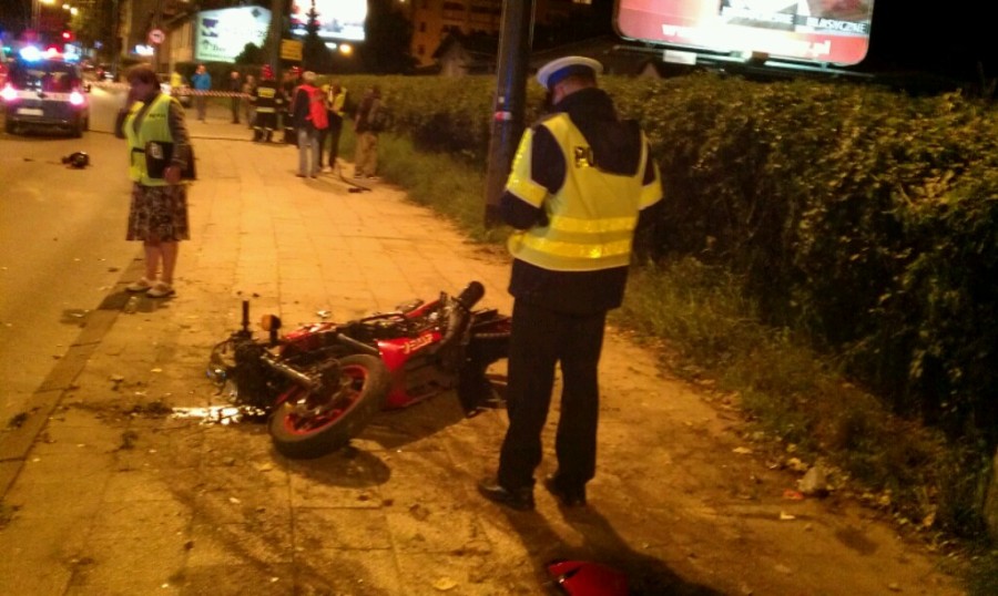 wypadek motocyklisty sopot