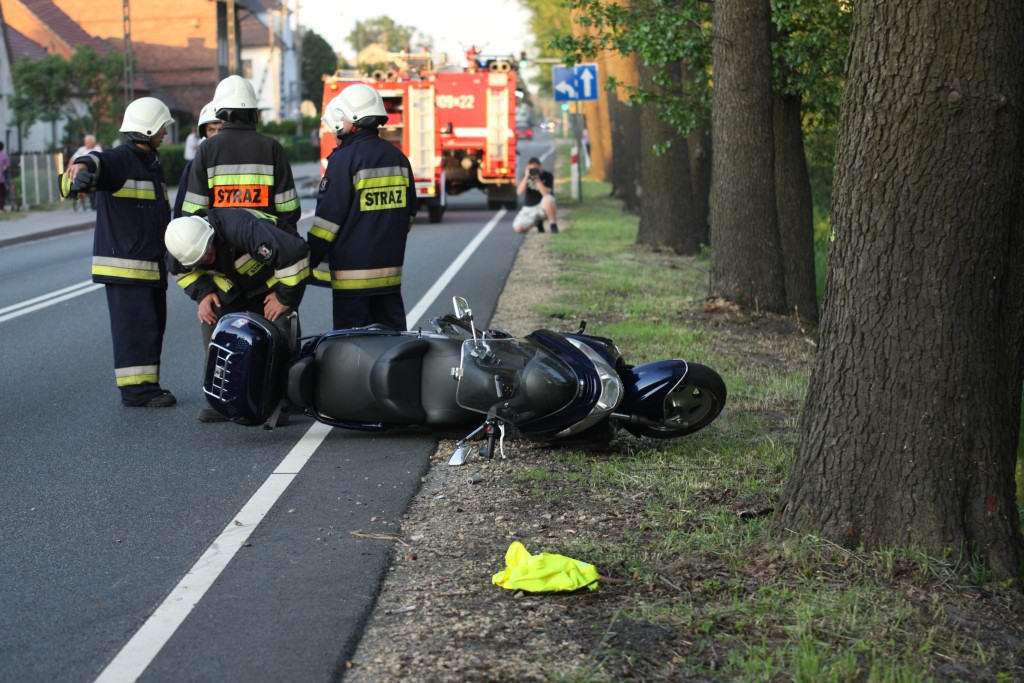 śmiertelny wypadek motocyklowy w Grodźcu